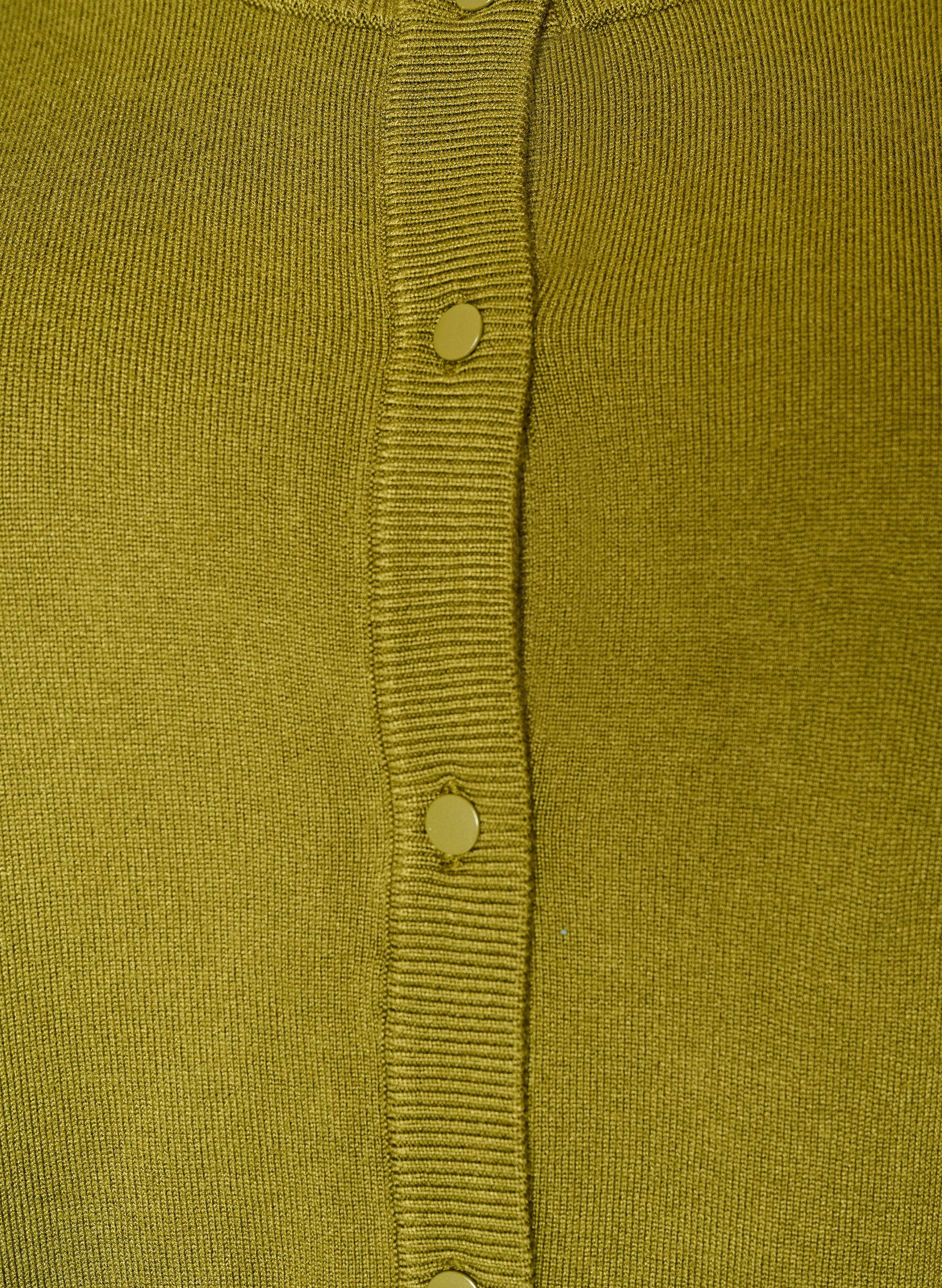 ZizzifashionKnitted cardigan with round neck and buttons, Green, Packshot image number 2