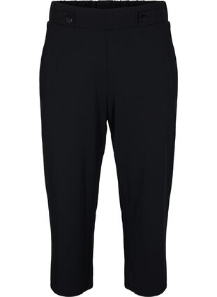 Ankle length trousers with loose fit, Black, Packshot image number 0