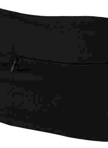Running belt with pockets and zips, Black, Packshot image number 2