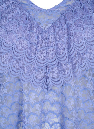 Short-sleeved blouse with frills, Lavender Violet, Packshot image number 2
