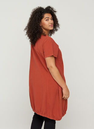 Short-sleeved cotton dress, Arabian Spice, Model image number 1