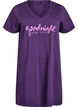 Organic cotton nightgown with v-neck, Purple, Packshot image number 0