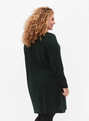 Knitted dress in cotton-viscose blend, Scarab Mel., Model image number 1