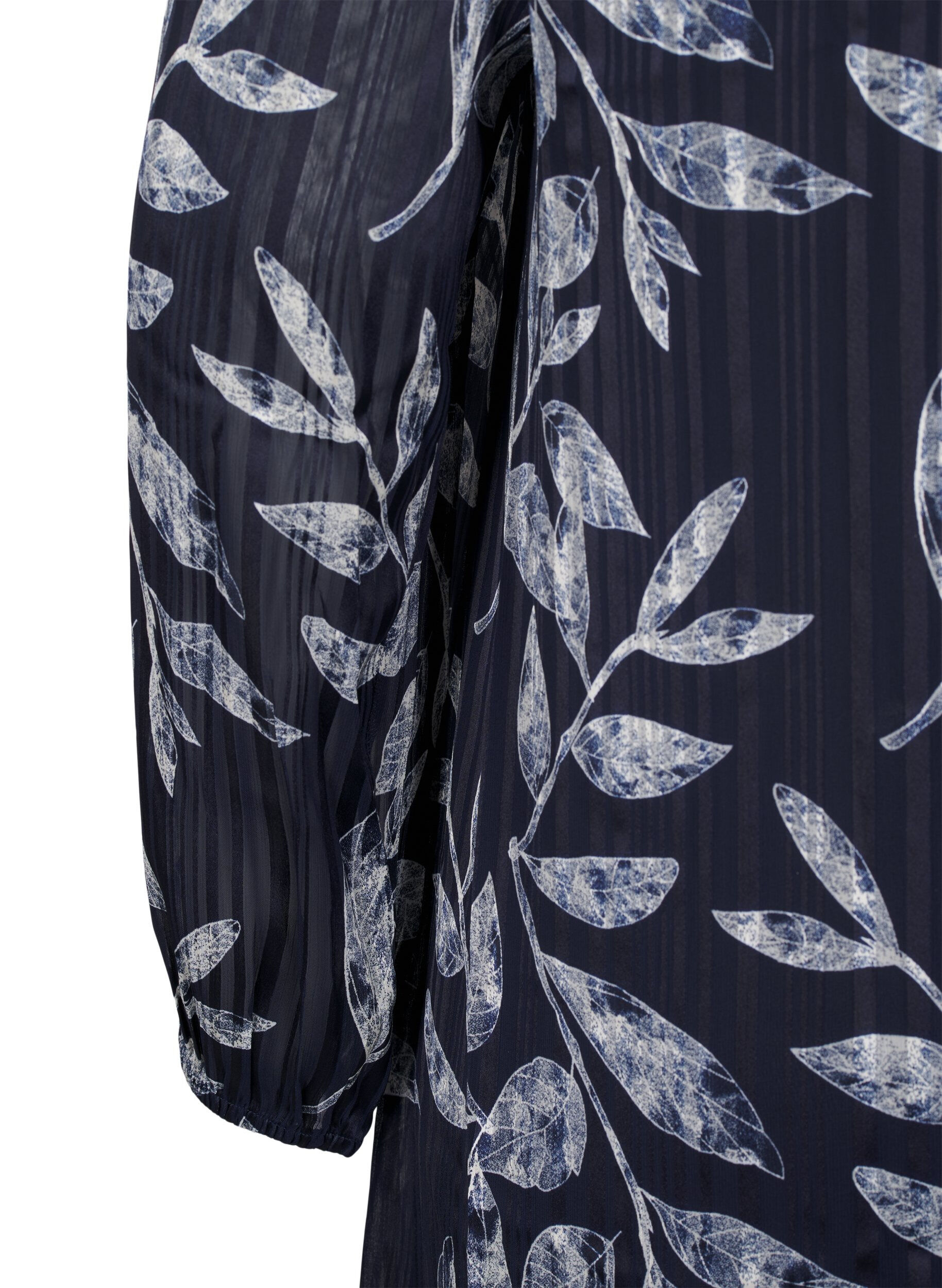 Zizzifashion Short printed dress with a round neck, Ev.Blue Flower AOP, Packshot image number 3