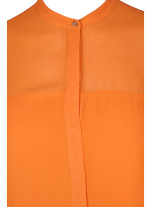 Long viscose shirt with 3/4 sleeves, Orange Peel, Packshot image number 2