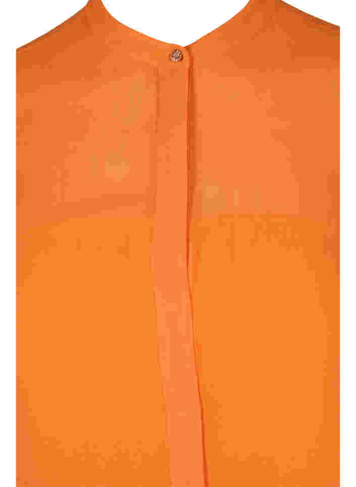 Long viscose shirt with 3/4 sleeves, Orange Peel, Packshot image number 2