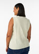 Striped vest in linen and viscose, Green, Model image number 2