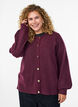Cardigan in soft knit with gold-coloured buttons, Dark Bordeaux, Model image number 0