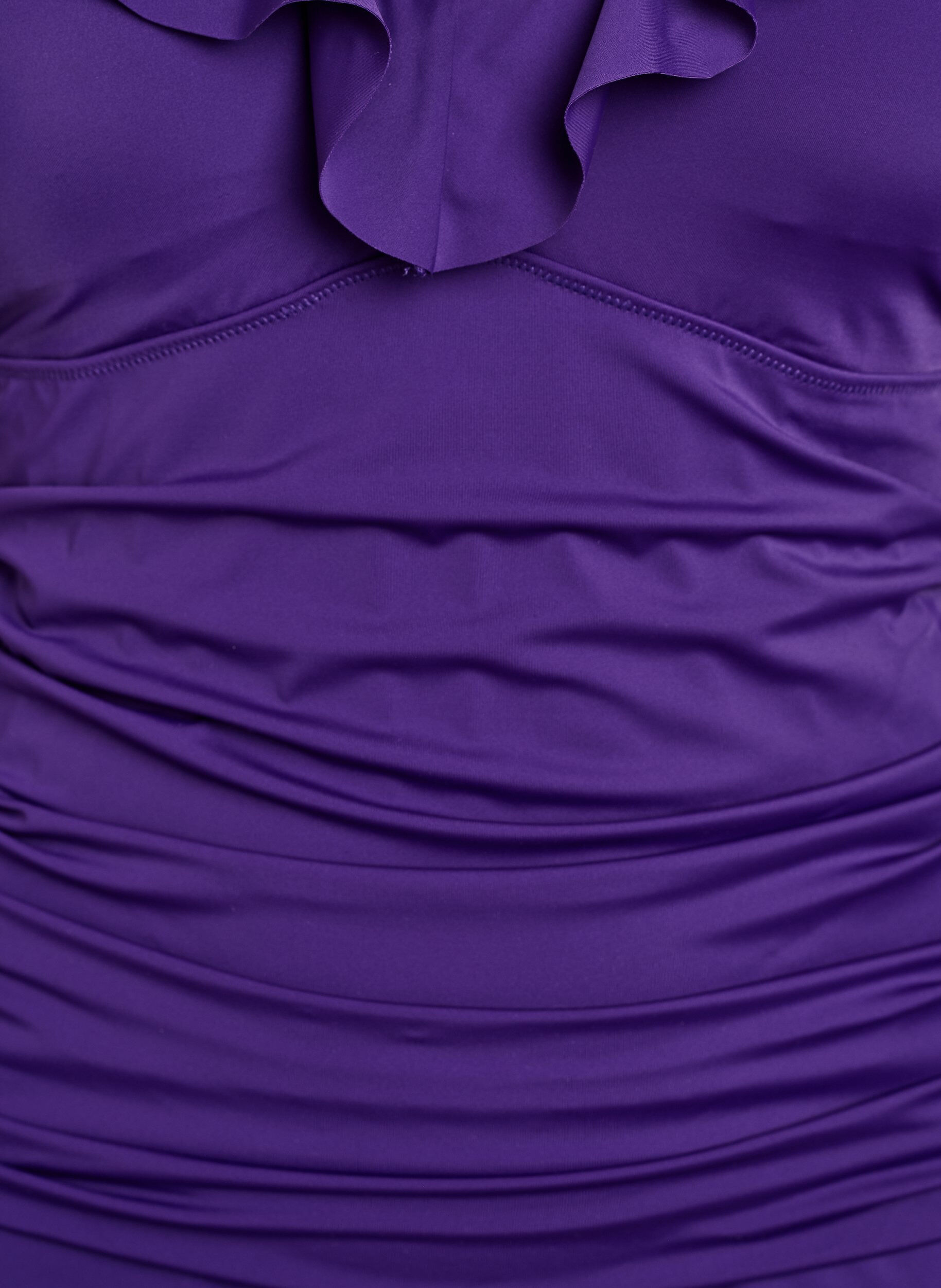 Zizzifashion Swimsuit with ruffles and removable padding, Purple, Packshot image number 2