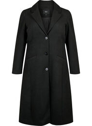 Coat with buttons and pockets, Black, Packshot