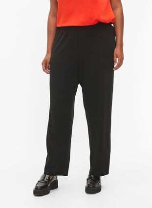 FLASH - Trousers with straight fit, Black, Model image number 2