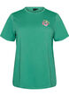 Organic cotton T-shirt with back print, Green, Packshot image number 0