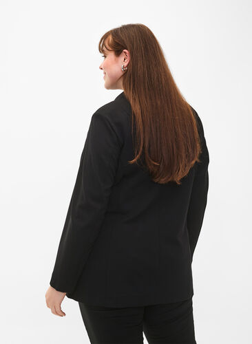 Simple blazer with button closure, Black, Model image number 1