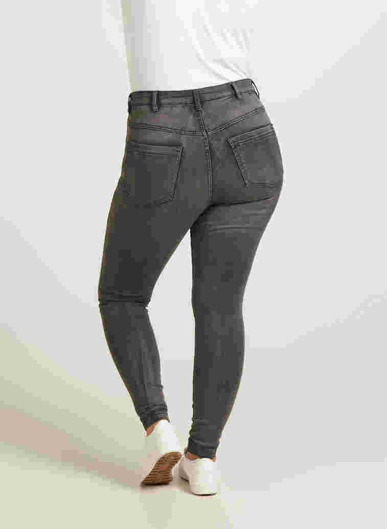 Super slim Amy jeans with high waist, Dk Grey Denim, Model image number 1