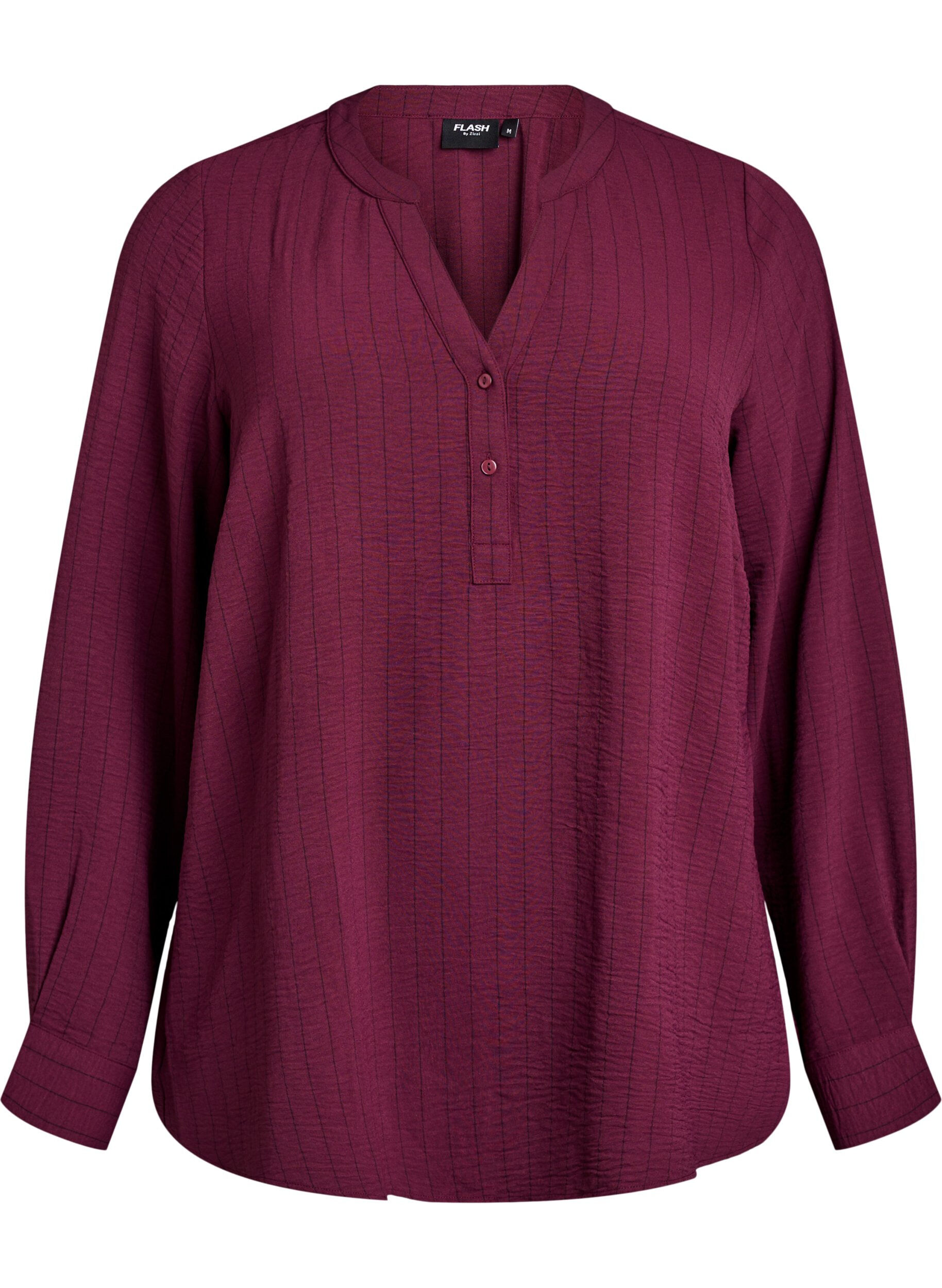 Zizzifashion Pinstripe shirt blouse, Red, Packshot image number 0