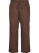 Organic cotton pyjama bottoms with eyelet embroidery, Brown, Packshot image number 0
