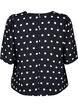 Dotted blouse with short sleeves, Black W. White Dot, Packshot image number 1