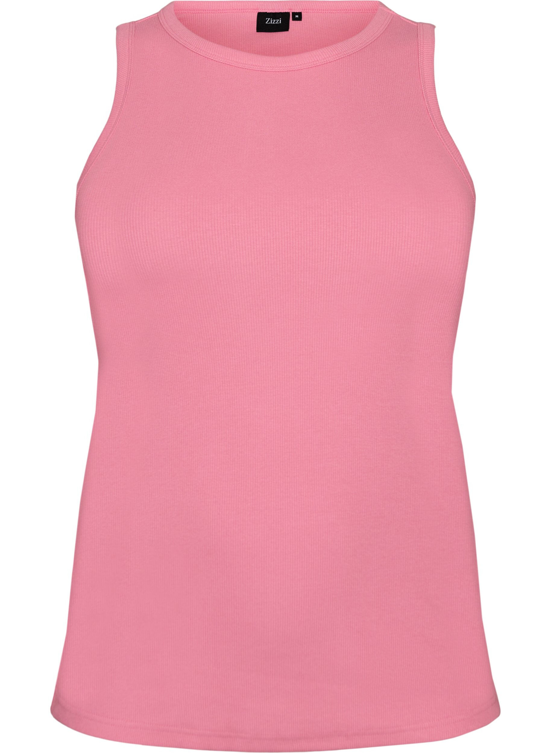 ZizzifashionCotton ribbed top with high neck, Rose, Packshot image number 0
