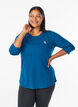 Sports top with 3/4 sleeves, Blue, Model image number 0