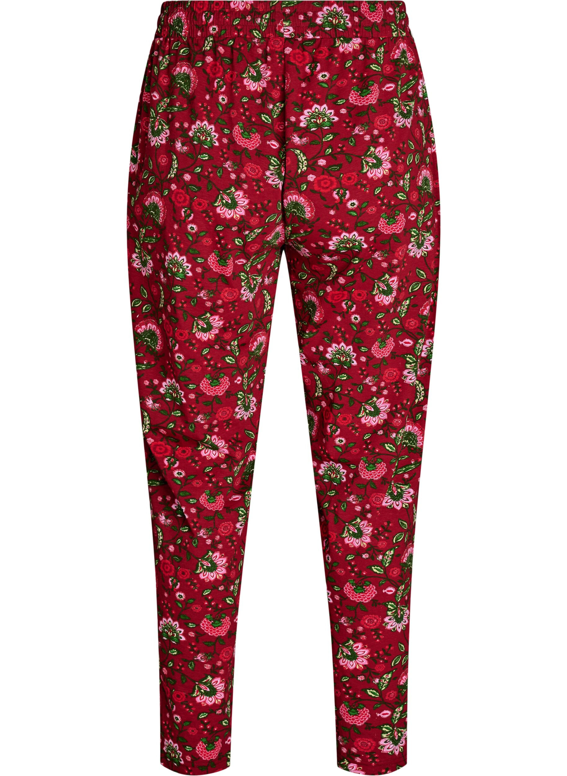 ZizzifashionCotton pyjamas pants with print, Red, Packshot image number 1
