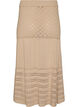 Knitted skirt with eyelet embroidery, Beige, Packshot image number 1