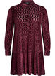 Short dress with a velour pattern, Red, Packshot image number 0