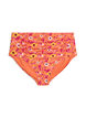 High-waisted bikini bottoms with pattern, Orange, Packshot image number 0