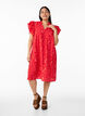 Short dress with ruffle details, Red, Model image number 0