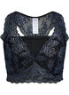 Bra with lace and mesh, Black, Packshot image number 0
