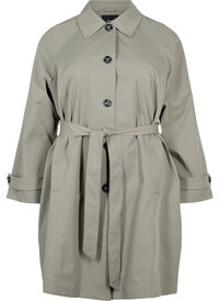 Trench coat with pockets and belt