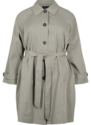 Trench coat with pockets and belt, Sea Spray, Packshot image number 0
