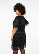 Short dress with sequin fringes, Black, Model image number 1