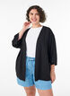 Short viscose kimono with 3/4 sleeves, Black, Model image number 0