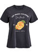 Organic cotton t-shirt with print, Dark Grey, Packshot image number 0
