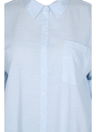 Striped nightdress in cotton, White w. Blue Stripe, Packshot image number 2