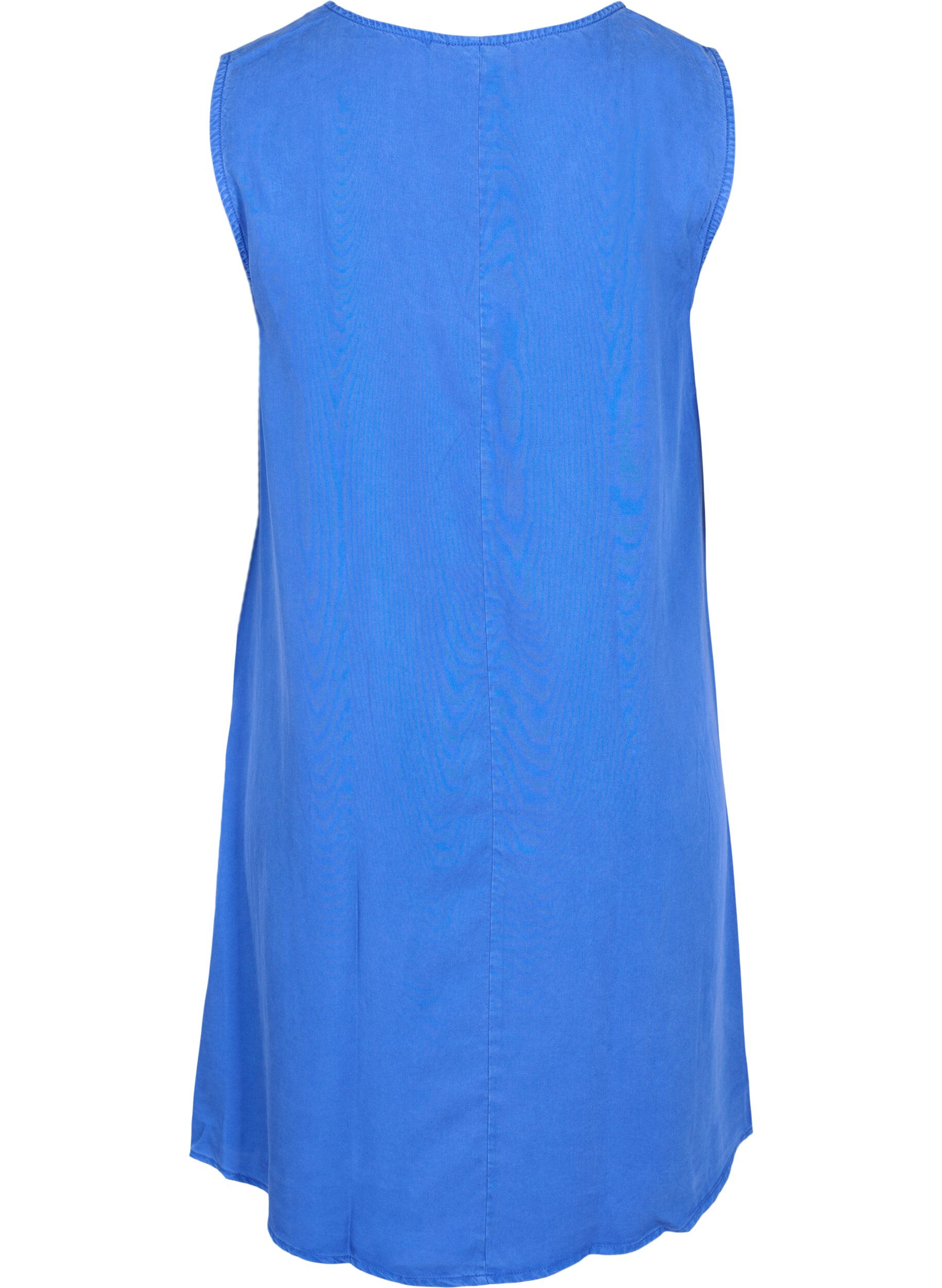 Zizzifashion Spencer dress with v-neckline, Dazzling Blue, Packshot image number 1
