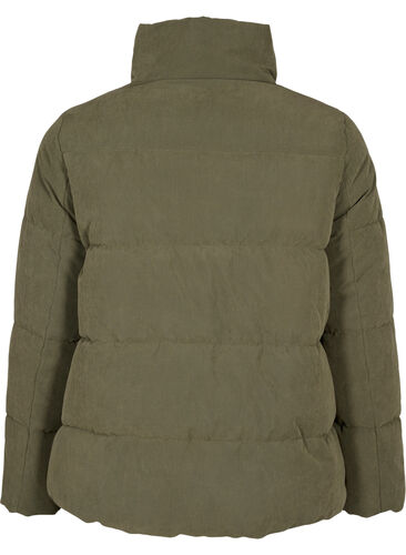 Short winter jacket with zip and high collar, Grape Leaf, Packshot image number 1
