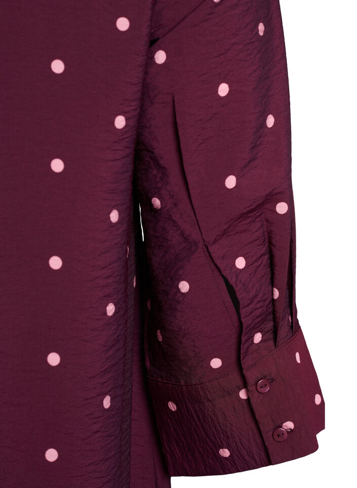 Short dress with collar and chest pocket, Red, Packshot image number 3