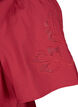 Short sleeve viscose blouse with embroidery, Red, Packshot image number 3