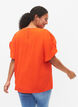 Short-sleeved blouse with wrinkles, Orange.com, Model image number 1