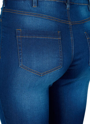 High waisted Amy capri jeans with super slim fit, Blue denim, Packshot image number 3