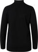Viscose knit blouse with high neck and zipper, Black, Packshot image number 1
