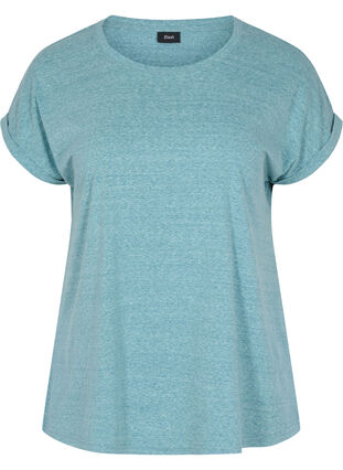 Marled cotton t-shirt, Dragonfly Melange, Packshot image number 0