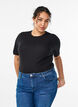 Basic ribbed t-shirt with a round neck, Black, Model image number 0