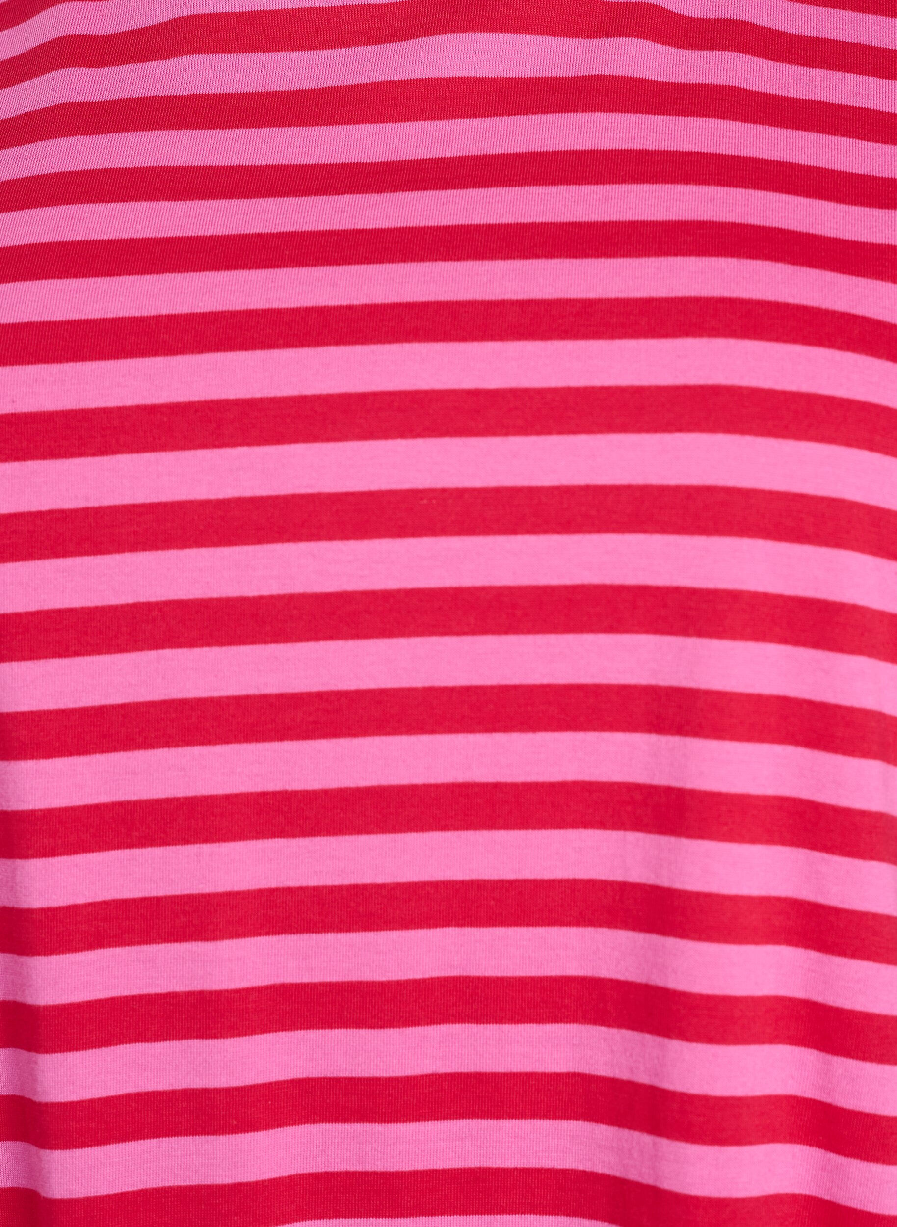Zizzifashion Long striped night T-shirt, Pink, Packshot image number 2