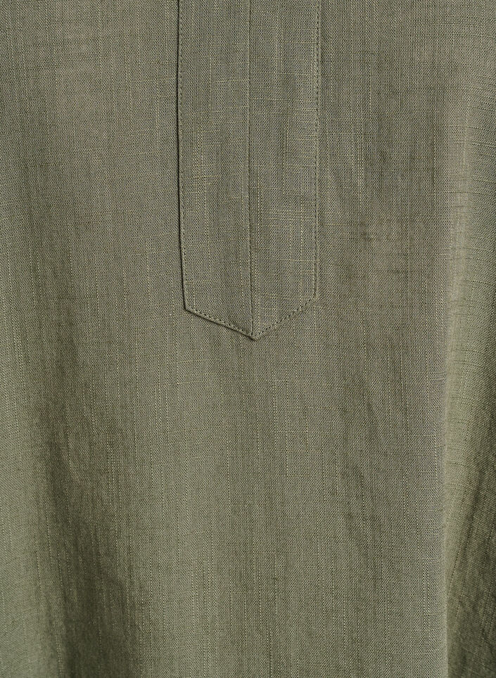 Cotton tunic with a V-neck, Green, Packshot image number 2