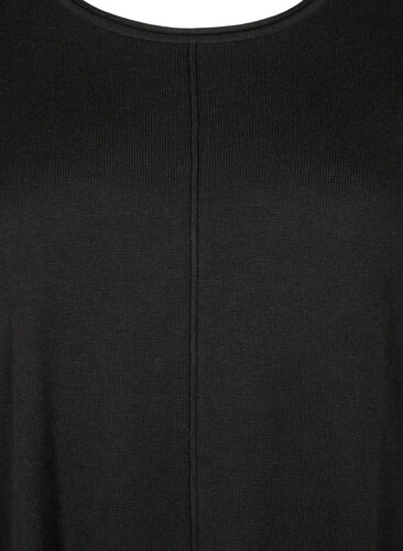 Knitted blouse in cotton-viscose blend, Black, Packshot image number 2