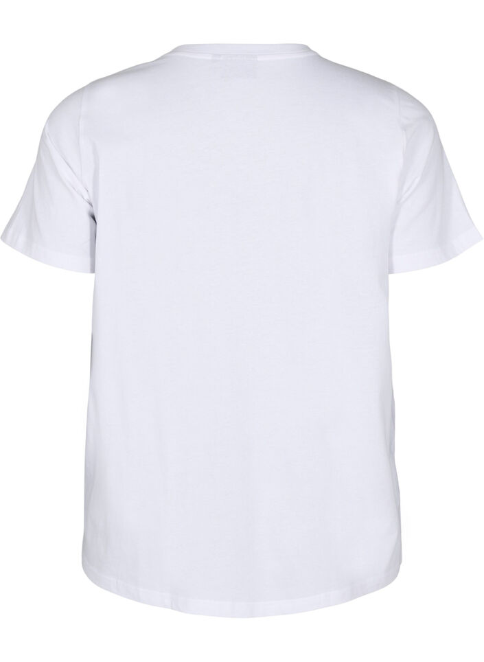 T-shirt with chest pocket, White, Packshot image number 1