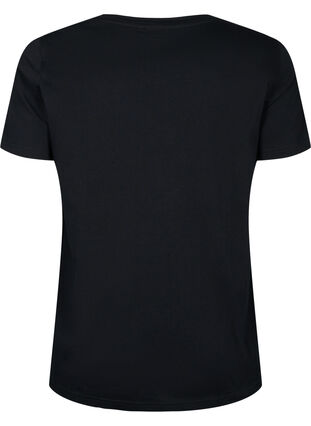 Cotton t-shirt with sequins, Black W. Face, Packshot image number 1