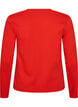 Long-sleeved basic T-shirt with a round neck, Red, Packshot image number 1